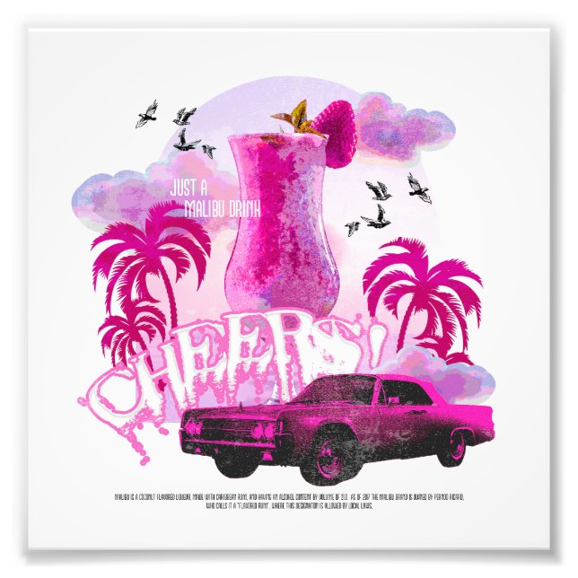 Prost! Nur ein Malibu Drink Fotodruck (Vorne)