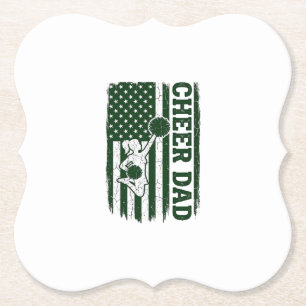 Prost Papa Amerikanische Flagge Vintage Vektor Des Untersetzer