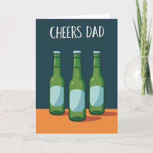 Prost Papa Teal Hintergrund Karte