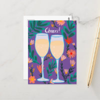 Prost! Sparkling Wine Champagne Blume Glückwünsche