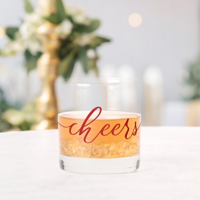 PROST! Spaß Schöne Typografie mit Namen Whiskyglas (Insitu (Hochzeit))