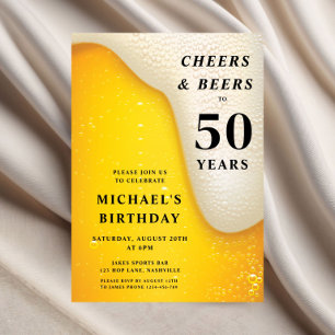 Prost Und Bier 50. Geburtstag Einladung