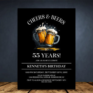 Prost und Bier 55. Geburtstagsfeier Einladung
