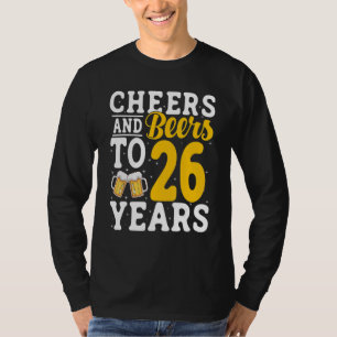 Prost und Bier auf 26 Jahre Biertrinken 26 Jahr T-Shirt