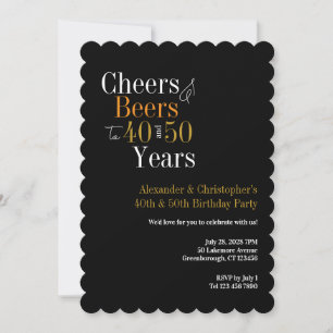 Prost und Bier Black Gold gemeinsame Geburtstagspa Einladung