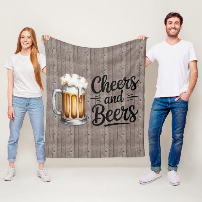 Prost und Bier Erwachsene Geburtstagsfeier Fleecedecke (Beispiel)