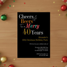 Prost und Bier Froher 40. Weihnachtsgeburtstag
