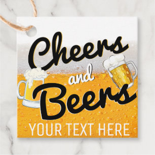 Prost und Bier Frostiger Schaum Bierkrug Geschenkanhänger