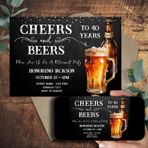 Prost und Bier Ruhestandsfeier Rustikal Einladung