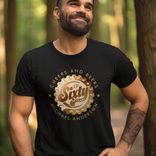 Prost und Bier Sechzig Jahre Geburtstag Benutzerde T-Shirt