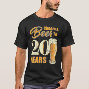 Prost und Bier zum 20. Geburtstag Lustige Geburtst T-Shirt