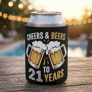 Prost und Bier zum 21. Geburtstag Dosenkühler