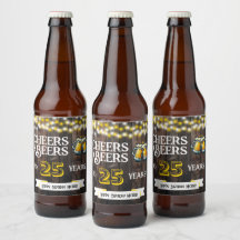 Prost und Bier zum 25-jährigen rustikalen Geburtst