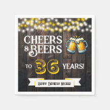 Prost und Bier zum 36. rustikalen Geburtstagsparty