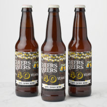 Prost und Bier zum 40. Geburtstag Rustic