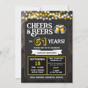 Prost und Bier zum 61. Geburtstag der Brauerei Einladung