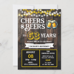 Prost und Bier zum 63. Jubiläum Überraschung im Hi Einladung