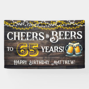 Prost und Bier zum 65. Geburtstag Party Banner
