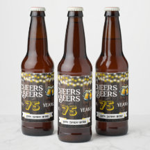 Prost und Bier zum 75. Geburtstag Rustic