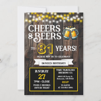Prost und Bier zum 81. Geburtstag der Brauerei Einladung