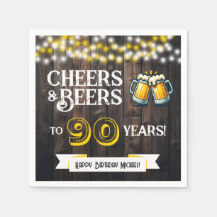 Prost und Bier zum 90er Geburtstags-Ländlichen Geb Serviette