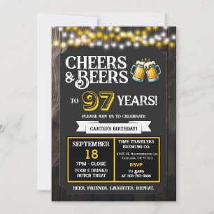Prost und Bier zum 97. Geburtstag der Brauerei Einladung