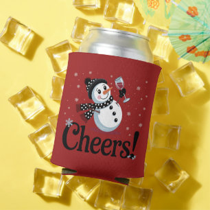 Prost Wein Weihnachten Schneemann Xmas Trinken Win Dosenkühler