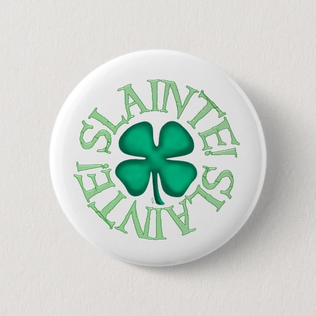 Prost weißer Knopf Button (Vorderseite)