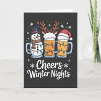 Prost Winter Nächte Biere Schneemann Bierliebhaber
