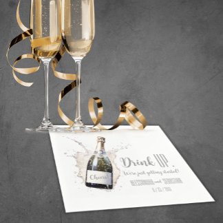 "Prost. Wir werden gerade erst anfangen!" Hochzeit Serviette