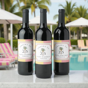 Prost zum 25. Palm Beach Tropical Geburtstag Weinetikett