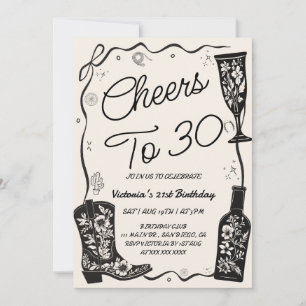 Prost zum 30. Western-Geburtstag  Einladung