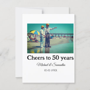 Prost zum 50-jährigen Jubiläum Name Foto Datum Postkarte