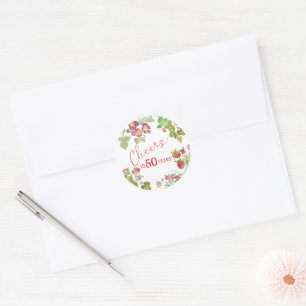 Prost zum 50-jährigen Jubiläumsgeburtstag  Runder Aufkleber