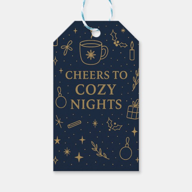 Prost zum gemütlichen Geschenkanhänger (Vorderseite)