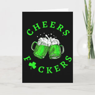 Prost zum St. Patrick's Day Männer Frauen Biertrin Karte