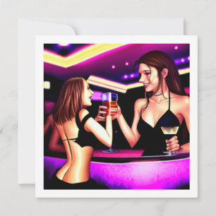 Prost Zwei Toastfrauen Einladung