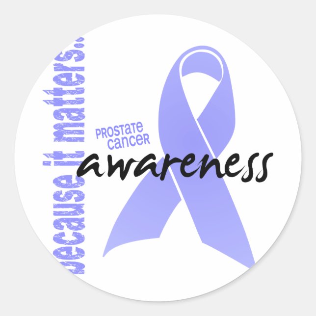 Prostata Cancer Awareness Runder Aufkleber (Vorderseite)