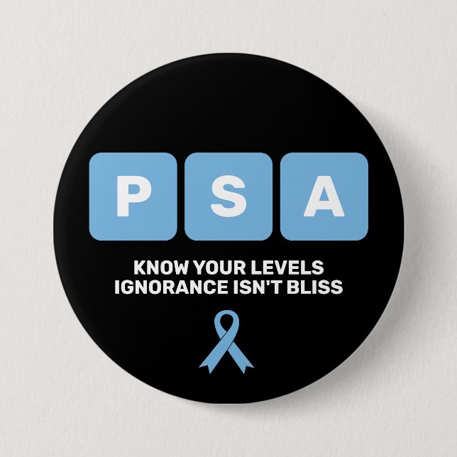Prostatakrebs Awareness PSA Button (Vorderseite)