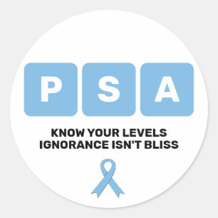 Prostatakrebs Awareness PSA Runder Aufkleber