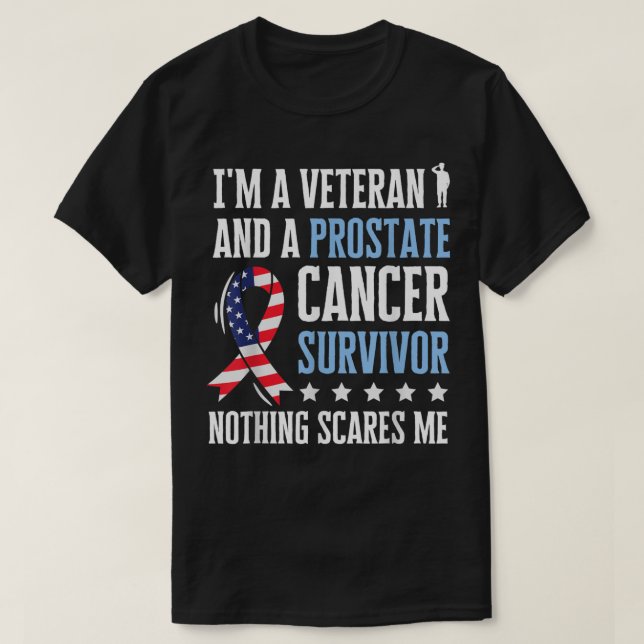 Prostatakrebs bei Männern Veteran Chemotherapie T-Shirt (Design vorne)