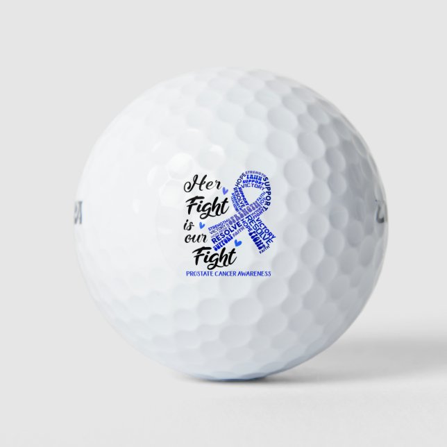 Prostatakrebs-Bewusstsein Ihr Kampf ist unser Kamp Golfball (Vorderseite)