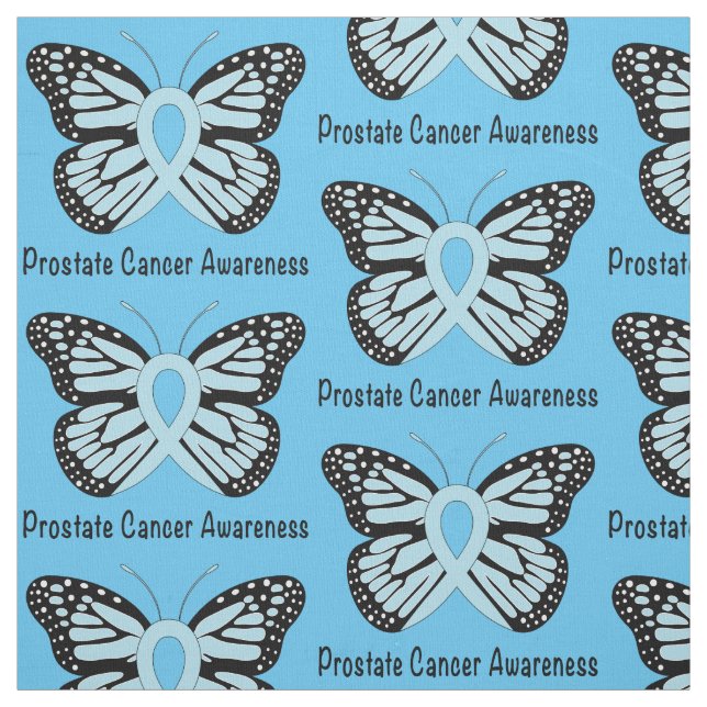 Prostatakrebs-Bewusstsein mit Schmetterlings-Band Stoff (Muster)