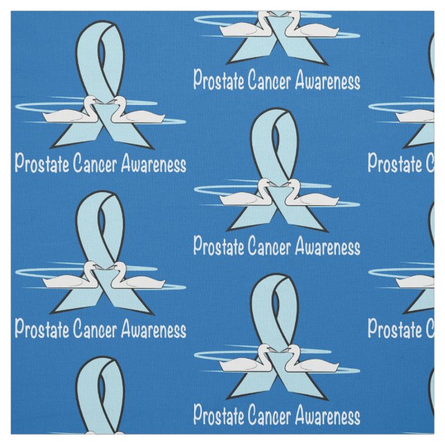 Prostatakrebs-Bewusstsein mit Schwan-Band Stoff (Muster)