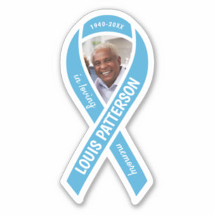 Prostatakrebs-Bewusstseinsmemorial Foto Ribbon Aufkleber