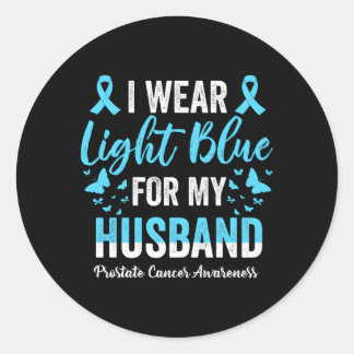 Prostatakrebs-Bewusstseinsmonat mit leichtem Blau Runder Aufkleber