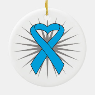 Prostatakrebs-Herz-Band Keramikornament