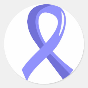 Prostatakrebs Light Blue Ribbon 3 Runder Aufkleber