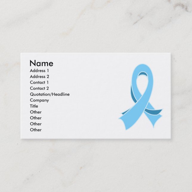 Prostatakrebs-stilvolle Band-Visitenkarte Visitenkarte (Vorderseite)