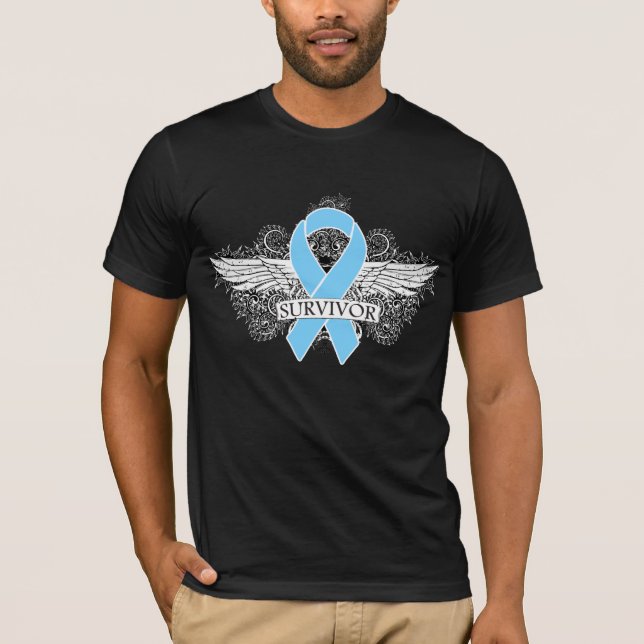 Prostatakrebs Winged ÜBERLEBENDER Band T-Shirt (Vorderseite)